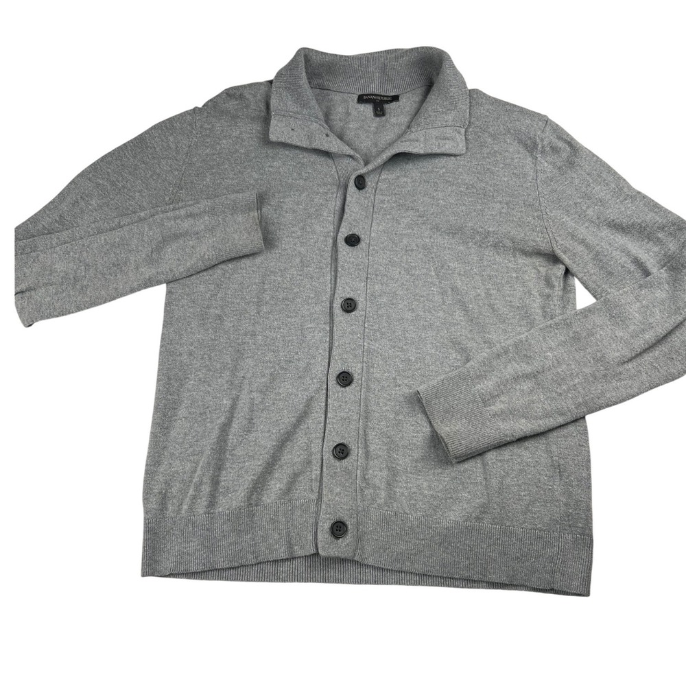 Banana Republic‎ Gray Button Front Cardigan Wool Blend Sweater Small Women